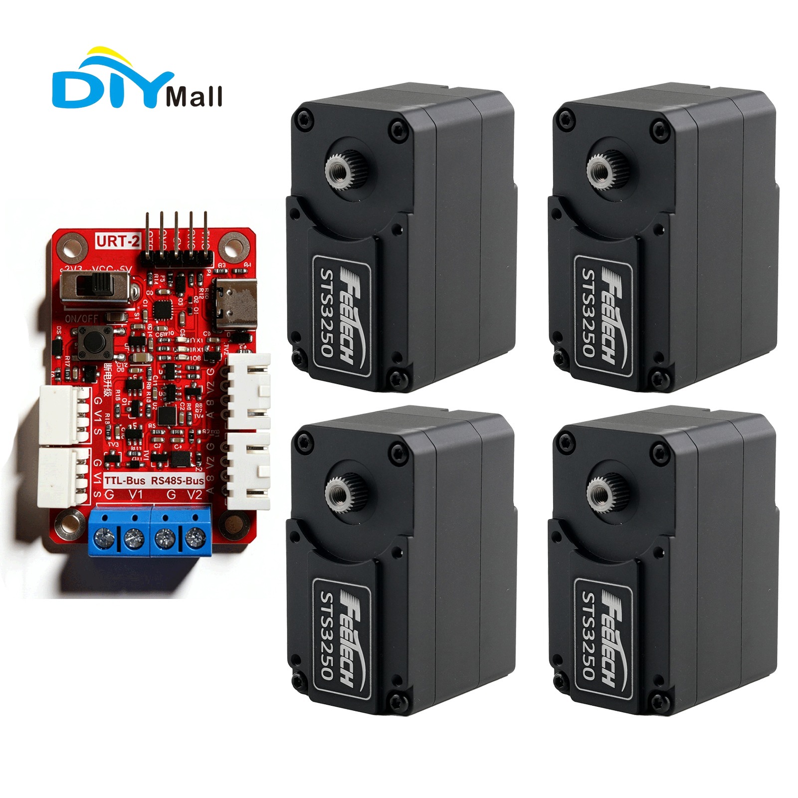 Robot Arm Motor - Feetech STS3250 12V 50KG Çekirdeksiz Motor