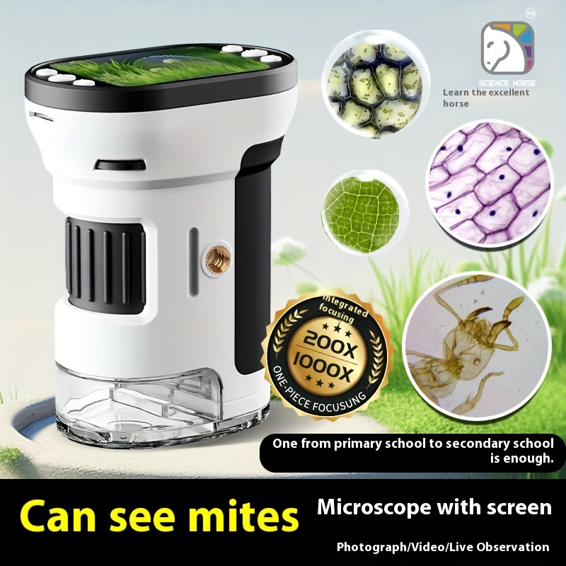 Science Max - Çocuklar için Biyolojik Mikroskop Kiti 1000x