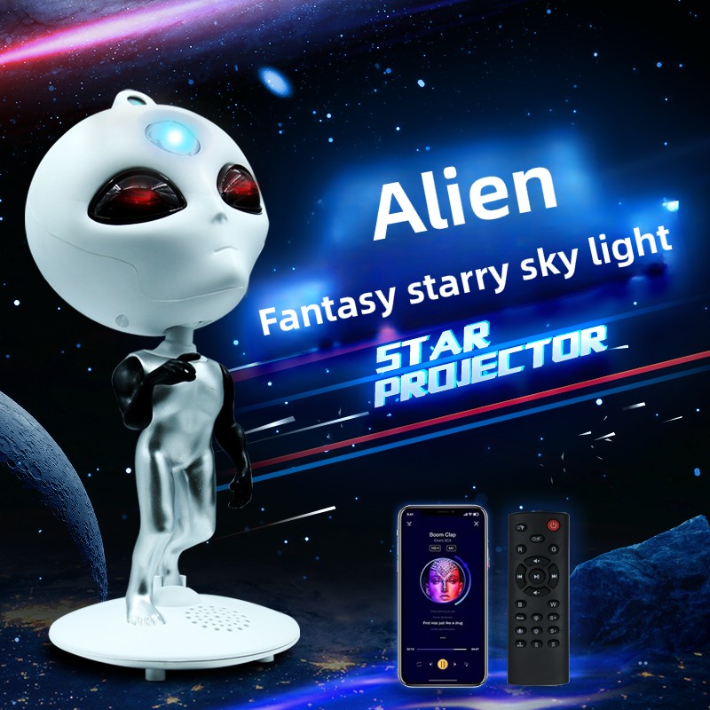 Planetarium Projector Home - Bluetooth Hoparlörlü Uzaylı Galaxy Yıldız Projektörü