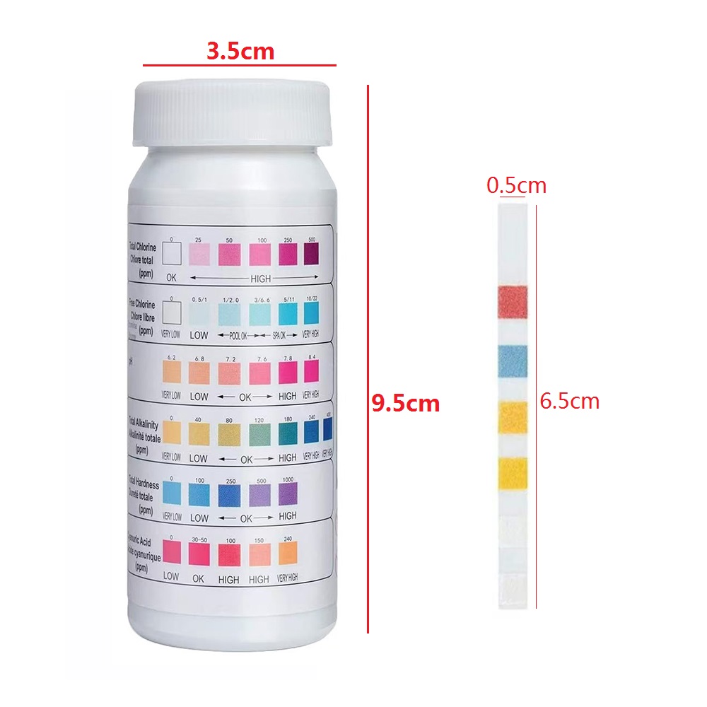 50 adet/şişe çok amaçlı 6 in 1 - Ph Strip Test incelemesi ve fiyatı