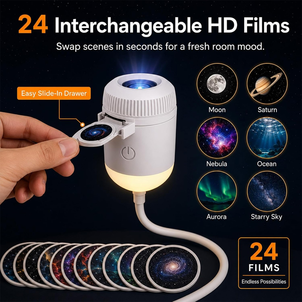 24 Slaytlı Döndürülebilir Gala - Planetarium Projector Home incelemesi ve fiyatı